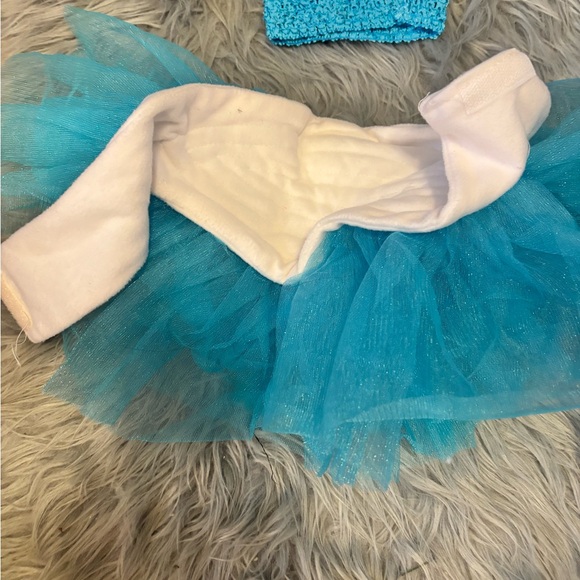 Turquoise Thick Tutu Set with Headband  and Top photo prop NB - Picture 7 of 8